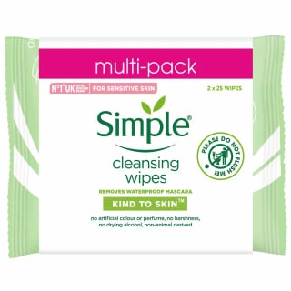 Simple Face Wipes 2 X 25pk 1 Simple Face Wipes 2 X 25pk