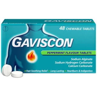 Gaviscon Chewable Tablets 48pk - Peppermint 1 Gaviscon Chewable Tablets 48pk - Peppermint