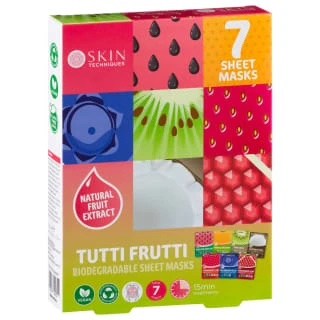 Tutti Frutti Biodegradable Sheet Masks 7pk 1 Tutti Frutti Biodegradable Sheet Masks 7pk